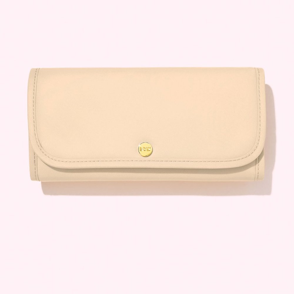 NEW Stoney Clover Lane Classic Tri-Fold Nylon Wallet in Sand